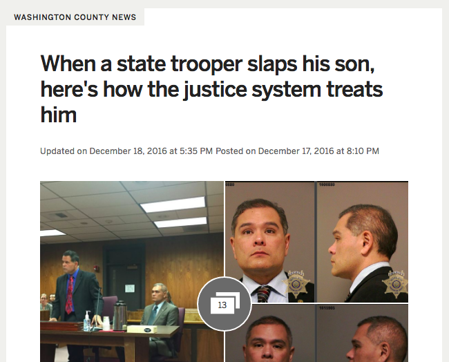 When a state trooper slaps his son